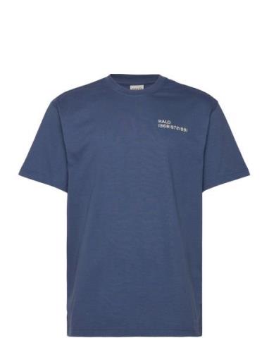 Halo Cold Shore T-Shirt Tops T-shirts Short-sleeved Blue HALO