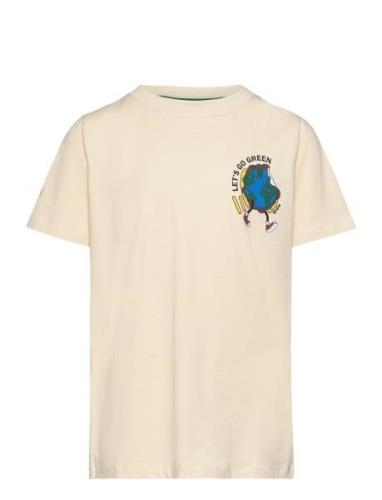 Tnlogan S_S Tee Tops T-shirts Short-sleeved Beige The New