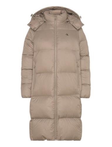 Down Long Puffer Fodrad Rock Beige Calvin Klein Jeans