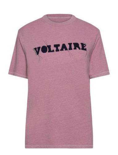 Edwin Co Voltaire Designers T-shirts & Tops Short-sleeved Pink Zadig &...