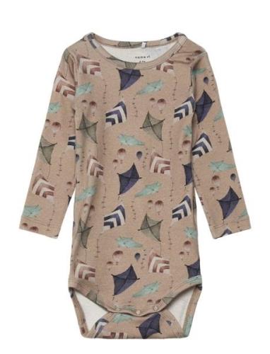 Nbmnathon M Ls Body Bodies Long-sleeved Beige Name It