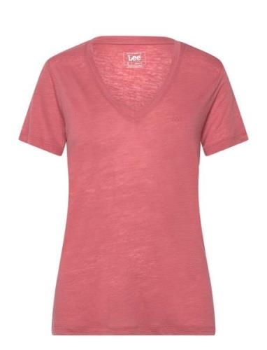 Lee Jeans V Neck Tee Rosa