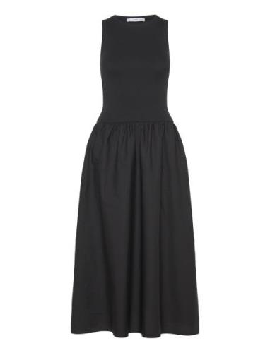 A-Line Dress Knälång Klänning Black Mango