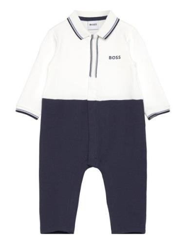 Ceremony Short All In Långärmad Bodysuit Navy BOSS