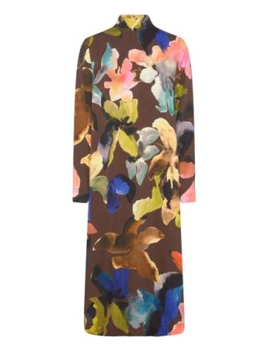 Long Sleeve Midi Dress, 2263 Dry Vi Knälång Klänning Multi/patterned S...