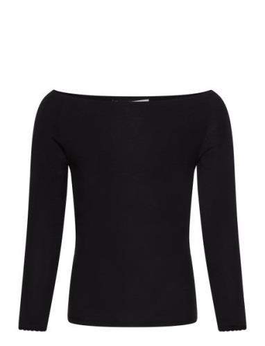 Rosemunde Kids Viscose Long Sleeve Off Shoulder To Svart