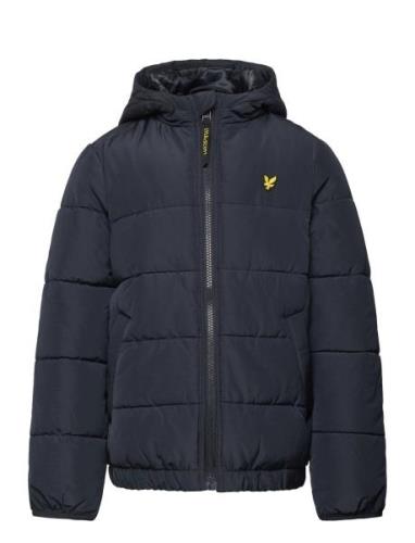 Quilted Puffer Coat Fodrad Jacka Navy Lyle & Scott