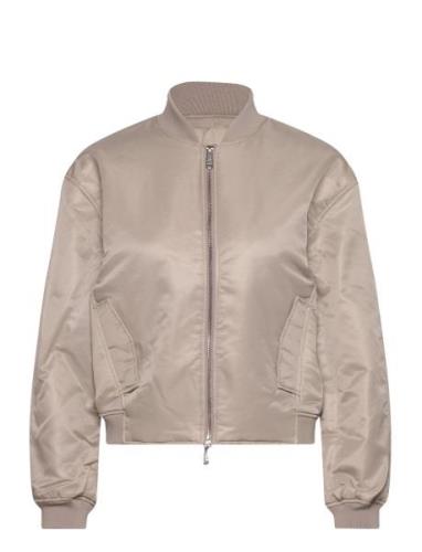 Ls Filled Nylon Bomber Bomberjacka Beige Calvin Klein Jeans