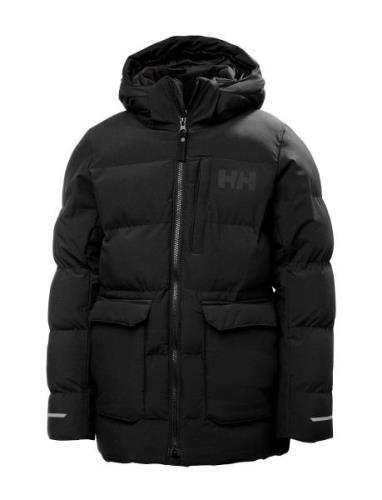 Jr Nord Puffy Parka Fodrad Jacka Black Helly Hansen