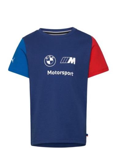 Bmw Mms Kids Ess Logo Tee Sport T-shirts Short-sleeved Blue PUMA Motor...