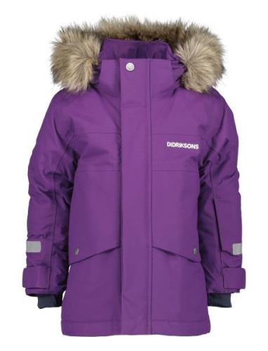 Bjärven Kids Parka 3 Parka Jacka Purple Didriksons