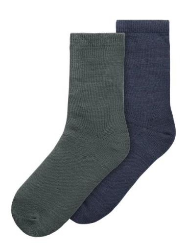 Name It Nkmwak Wo/Bl 2P Sock Marinblå