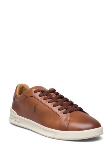 Heritage Court Ii Leather Sneaker Låga Sneakers Brown Polo Ralph Laure...