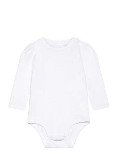 Ralph Lauren Baby Puff-Sleeve Jersey Bodysuit Vit