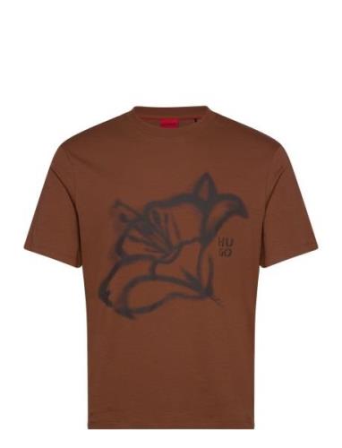 Dablumo Tops T-shirts Short-sleeved Brown HUGO