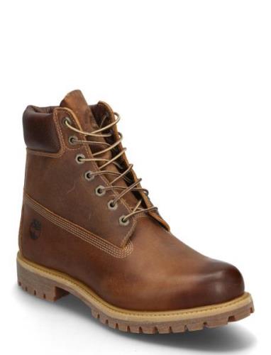 Timberland Premium 6 Inch Lace Up Waterproof Boot Brown Snörade Stövla...