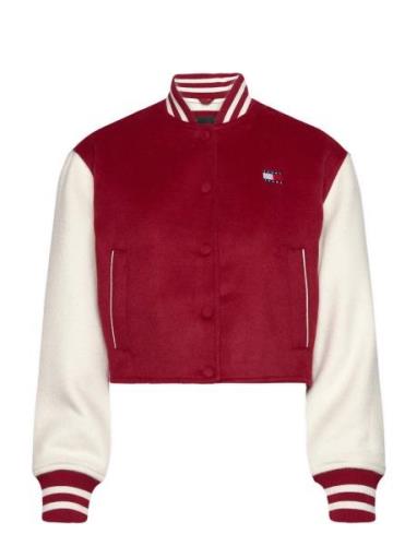 Tjw Crp Varsity Jacket Bomberjacka Red Tommy Jeans