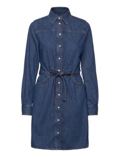 Reg Denim Dress Kort Klänning Blue GANT