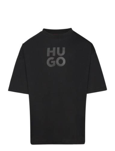 Short Sleeves Tee-Shirt Tops T-shirts Short-sleeved Black Hugo Kids