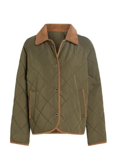 Quilted Reversible Jacket Kviltad Jacka Khaki Green Tommy Hilfiger