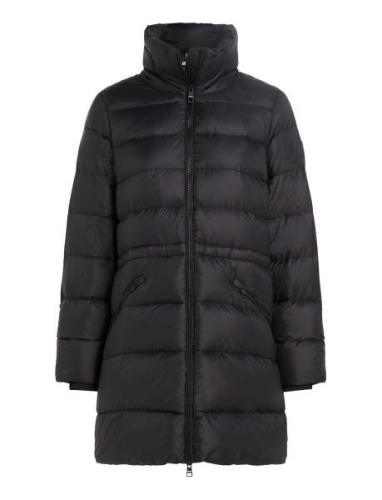 Mw Down Funnel Nk Coat Fodrad Rock Black Tommy Hilfiger