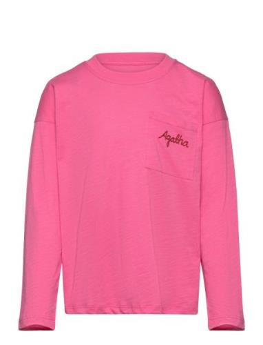 Mini Rodini Agatha Emb Ls Tee Rosa