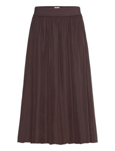 sz Skirt Knälång Kjol Brown Saint Tropez