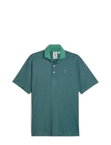 Puma X Ptc Resort Polo Tops Polos Short-sleeved Green PUMA Golf