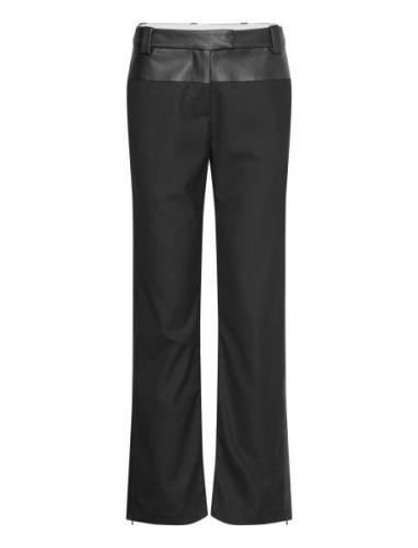 2Nd Shaw - Tailoring Bottoms Trousers Leather Leggings-Byxor Black 2ND...