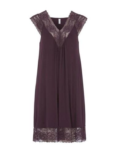 Nightdress No Sleeve Nattlinne Purple Damella Of Sweden