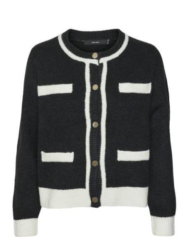 Vmrania Ls O-Neck Cardigan Ga Tops Knitwear Cardigans Black Vero Moda