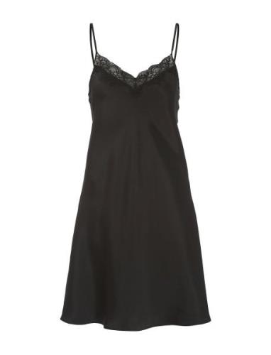 Nightdress No Sleeve Nattlinne Black Damella Of Sweden