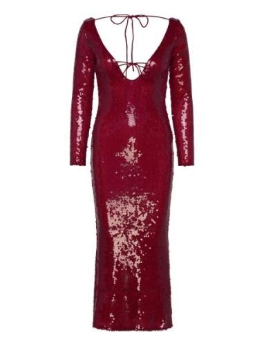 Verona Sequin Maxi Dress Maxiklänning Festklänning Red Bardot