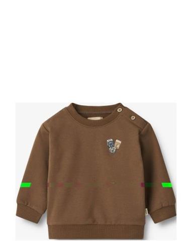 Sweatshirt Carlo Tops Sweat-shirts & Hoodies Sweat-shirts Brown Wheat