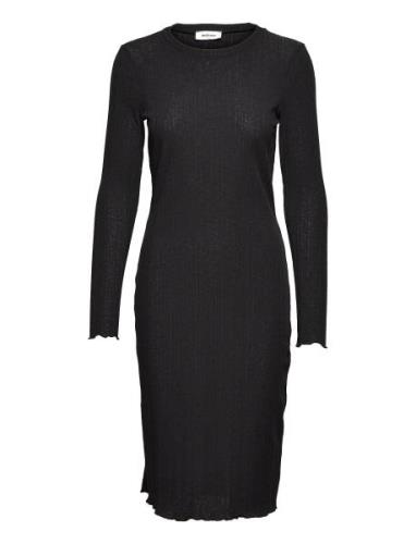 Oasismd Dress Knälång Klänning Black Modström