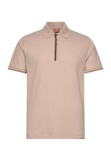 Mmgharvey Polo Ss Tee Tops Polos Short-sleeved Beige Mos Mosh Gallery