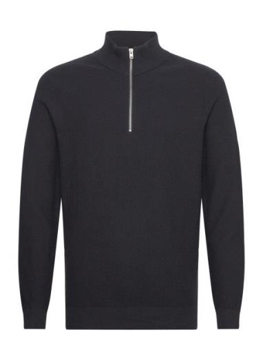 Casual Friday Cfkarl 0160 Structured Halfzip Knit Marinblå