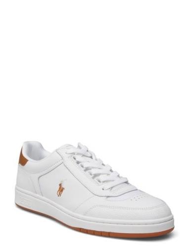 Court Sport Leather Sneaker Låga Sneakers White Polo Ralph Lauren