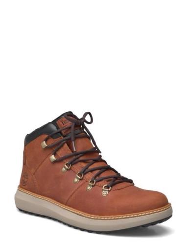 Timberland Hudson Road Mid Lace Up Waterproof Chukka Boot Rust Full Gr...