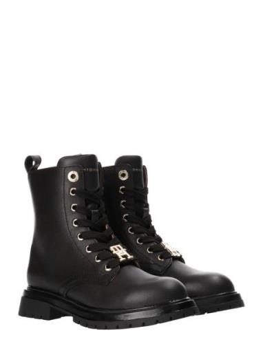 Tommy Hilfiger Lace-Up Ankle Boots Black Känga Stövel Black Tommy Hilf...