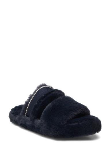 Hilfiger Fur Basics Slipper Slippers Tofflor Navy Tommy Hilfiger