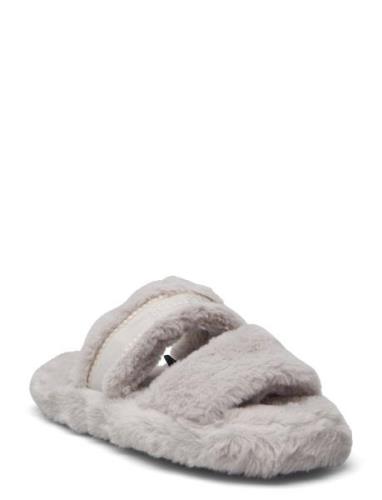 Hilfiger Fur Basics Slipper Slippers Tofflor Grey Tommy Hilfiger