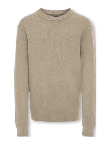 Kids Only Kobphil Crew Neck Pullover L/S Knt Beige