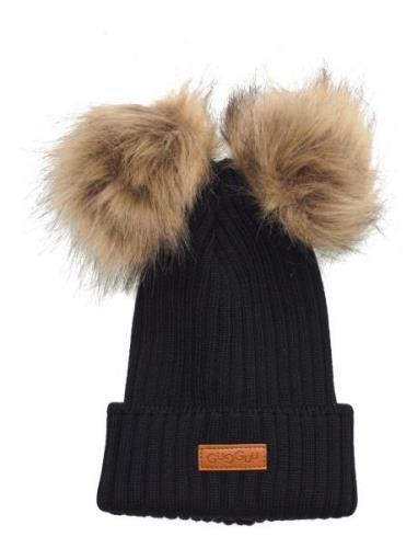 Gugguu Merino Double Furry Beanie Svart