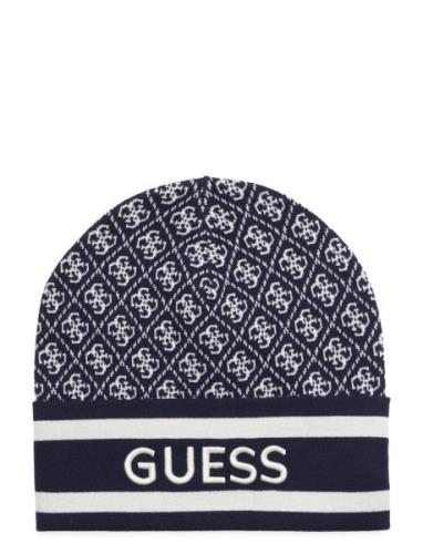 Sevyn 4G Logo Beanie Swtr Accessories Headwear Beanies Navy GUESS Jean...