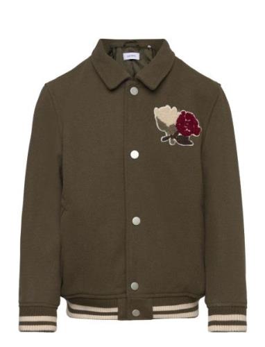 Felipe Varsity Wool Jacket Kids Tunnjacka Skaljacka Khaki Green Les De...