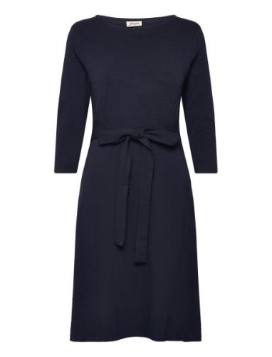 Candice Dress Knälång Klänning Navy Jumperfabriken