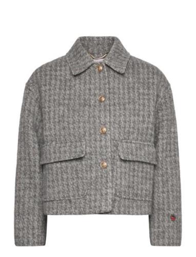 Becky Dogtooth Jacket Ulljacka Jacka Grey BUSNEL