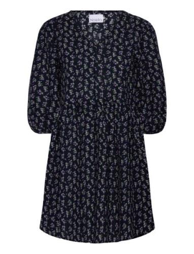 Farris Dress Seersucker Kort Klänning Navy Noella