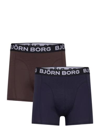 Bamboo Cotton Blend Boxer 2P Boxerkalsonger Navy Björn Borg